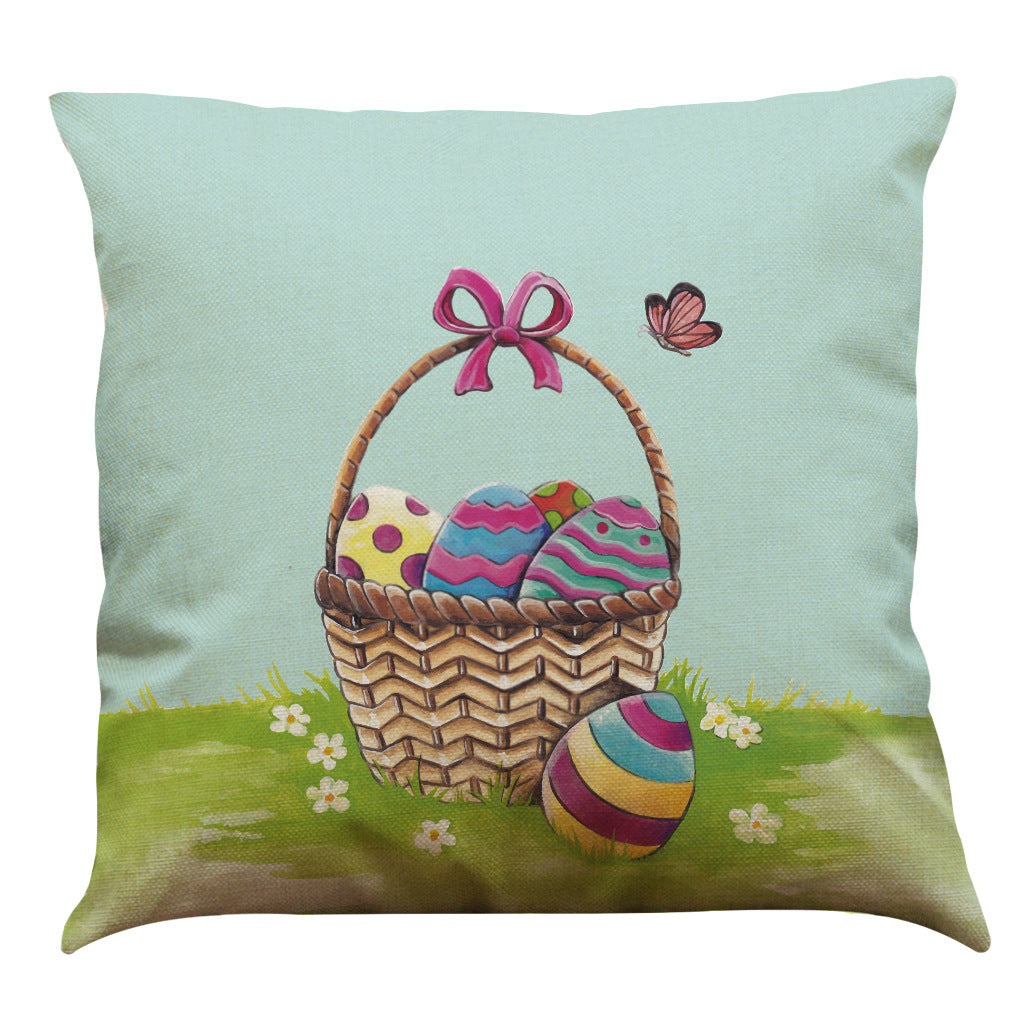 Easter Bunny Cotton & Linen Pillowcase