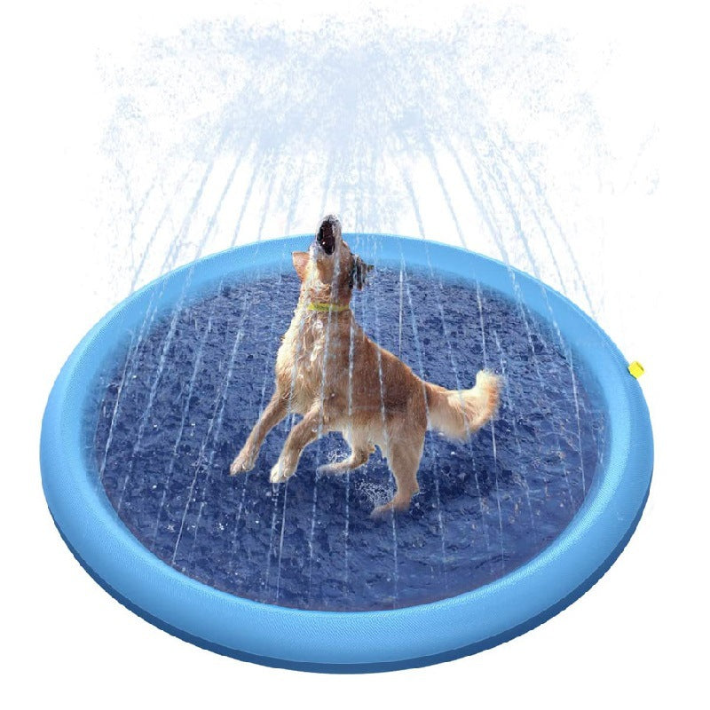 Non-Slip Splash Pad For Kids And Pet Dog Pool Summer Outdoor Water  Play Mat