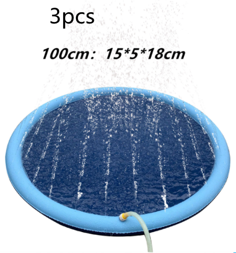 Non-Slip Splash Pad For Kids And Pet Dog Pool Summer Outdoor Water  Play Mat