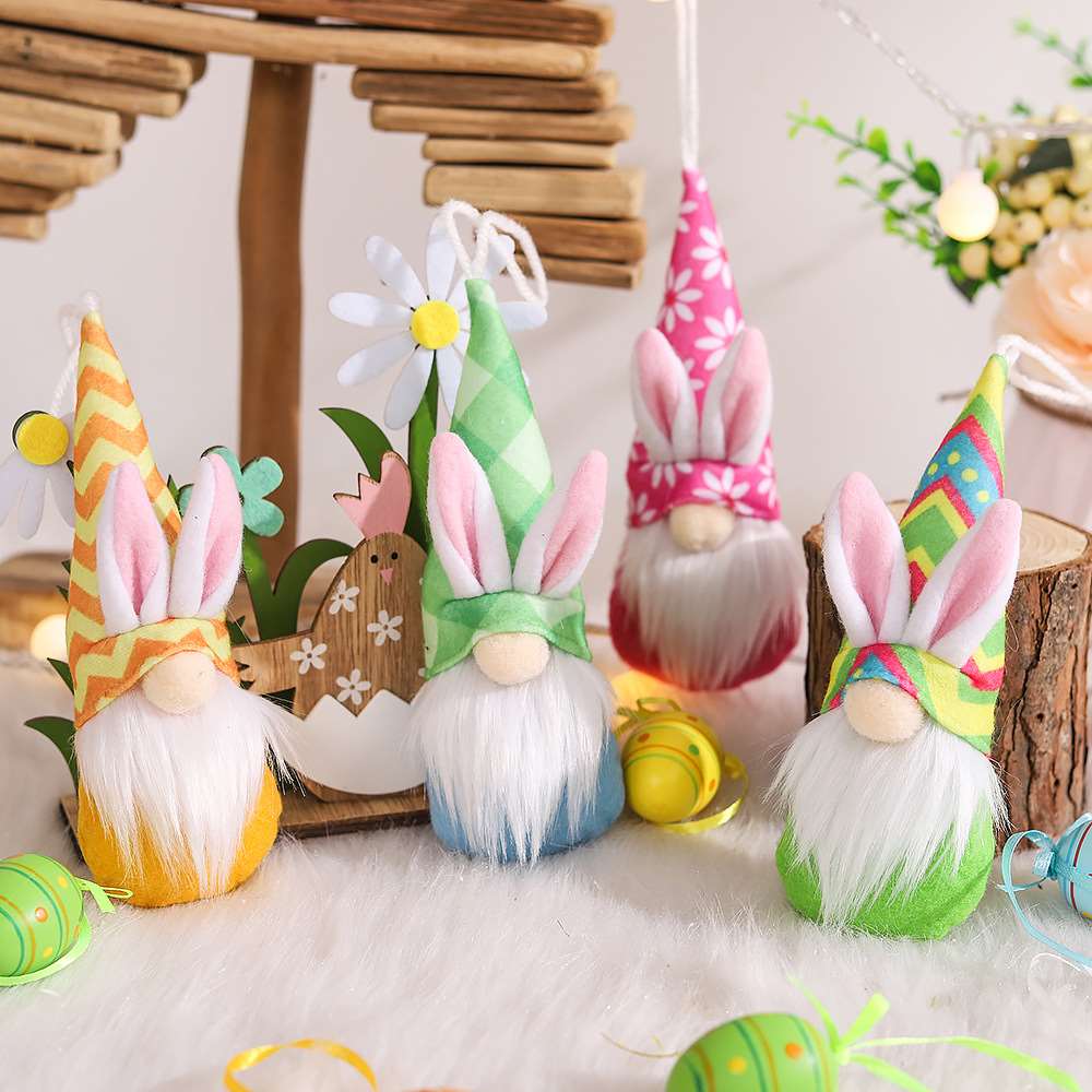 Easter Gifts Home Decorative Dolls Beard Ears