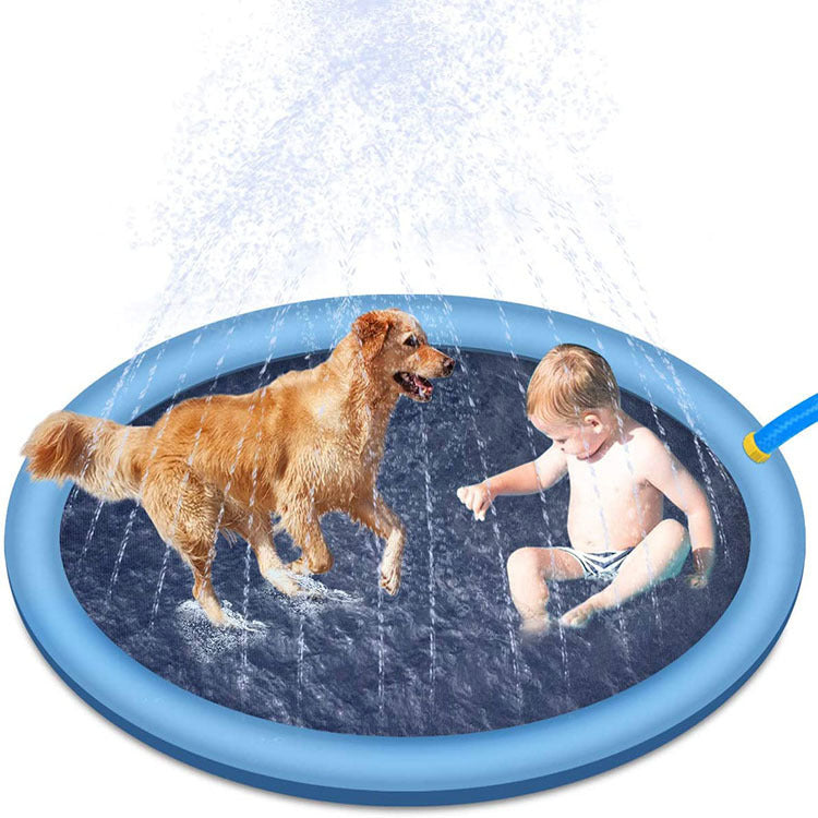 Non-Slip Splash Pad For Kids And Pet Dog Pool Summer Outdoor Water  Play Mat