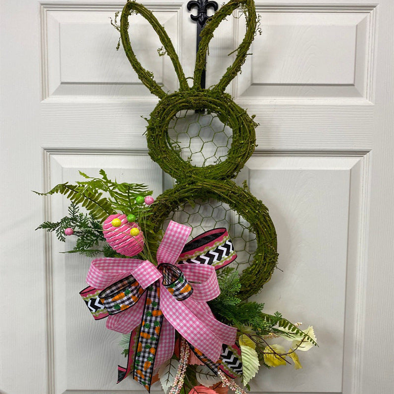 Easter Bunny Wreath Rattan Circle