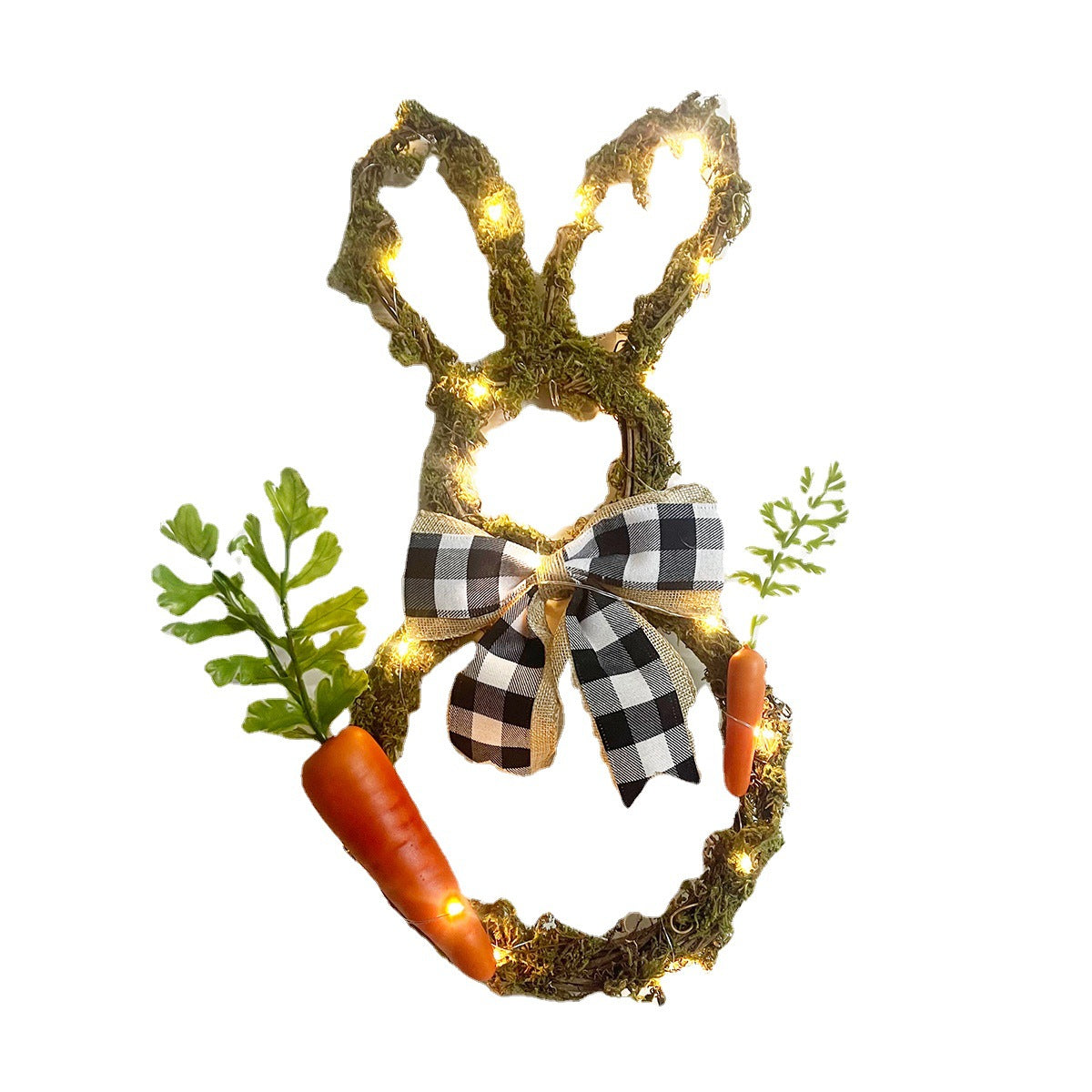 Easter Bunny Wreath Rattan Circle