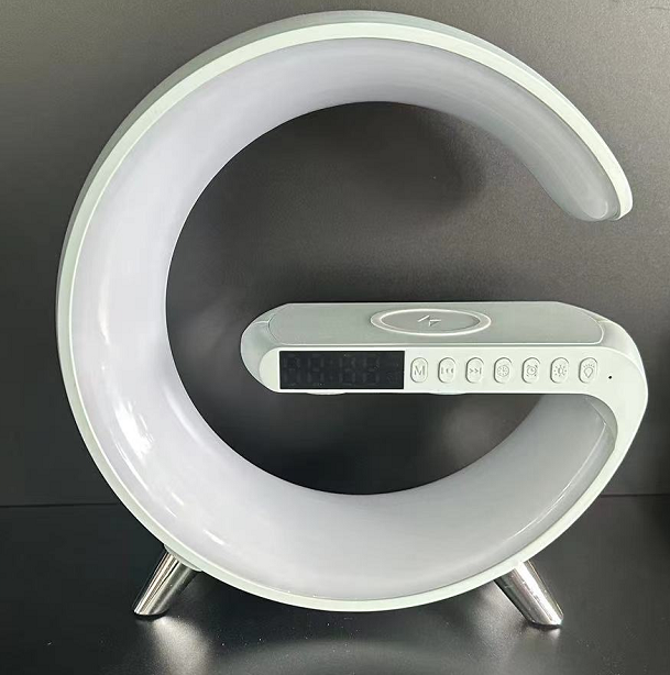 G Shaped LED Lamp Bluetooth Speake Wireless Charger Atmosphere Lamp