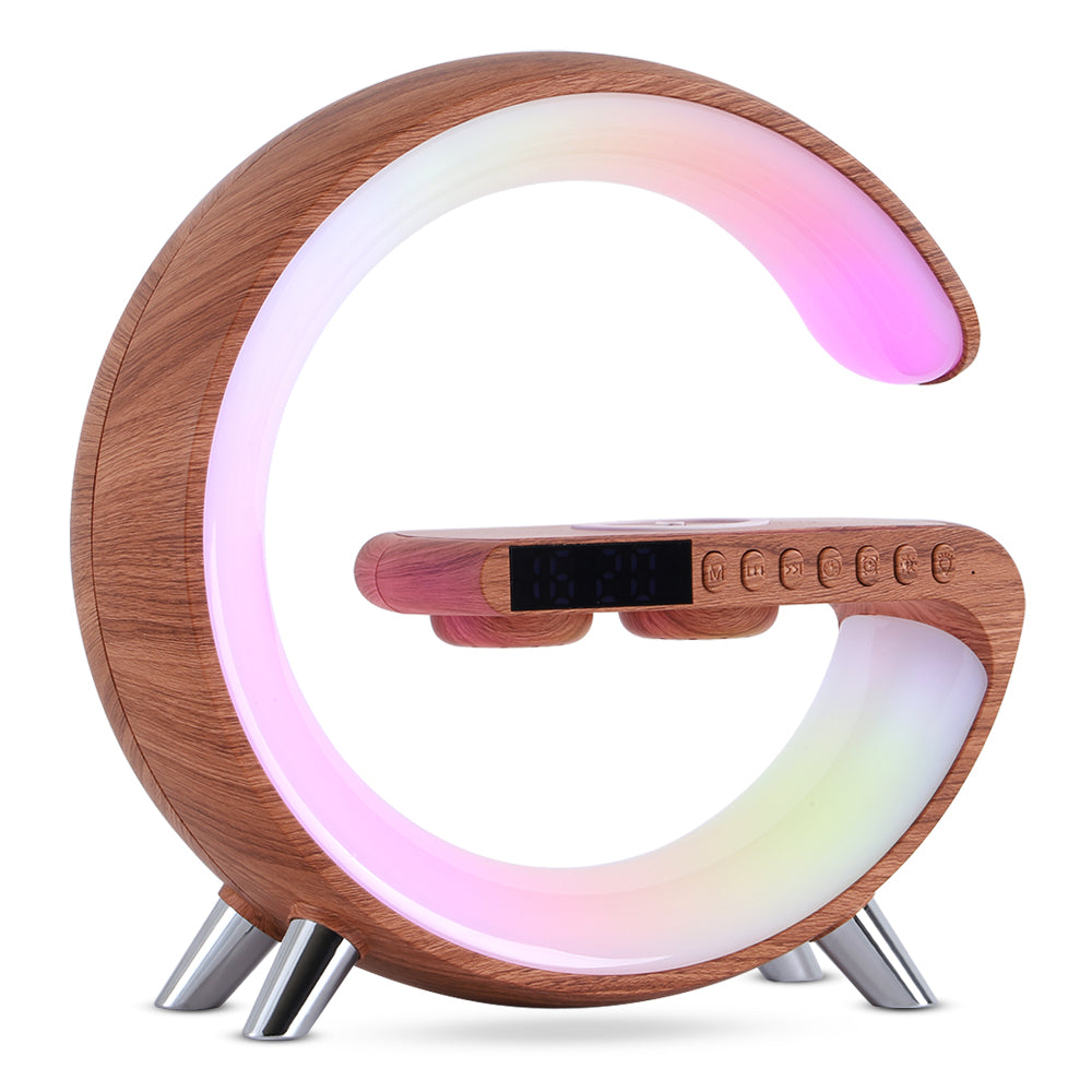 G Shaped LED Lamp Bluetooth Speake Wireless Charger Atmosphere Lamp